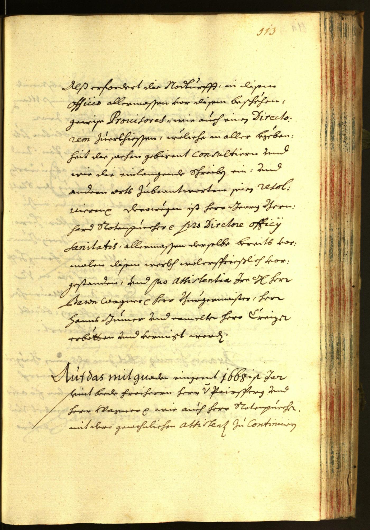 Stadtarchiv Bozen - BOhisto Ratsprotokoll 1667 