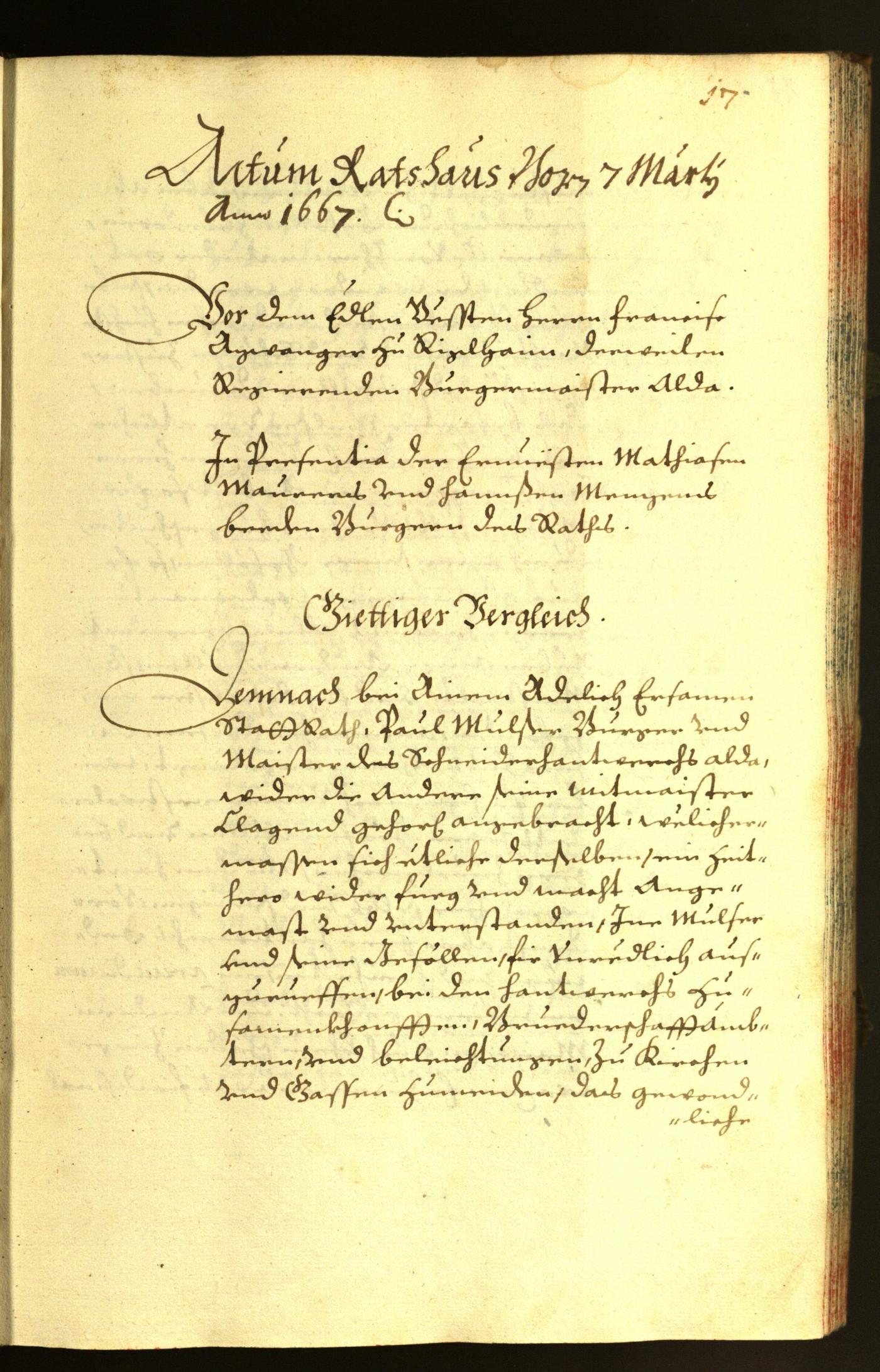 Civic Archives of Bozen-Bolzano - BOhisto Minutes of the council 1667 