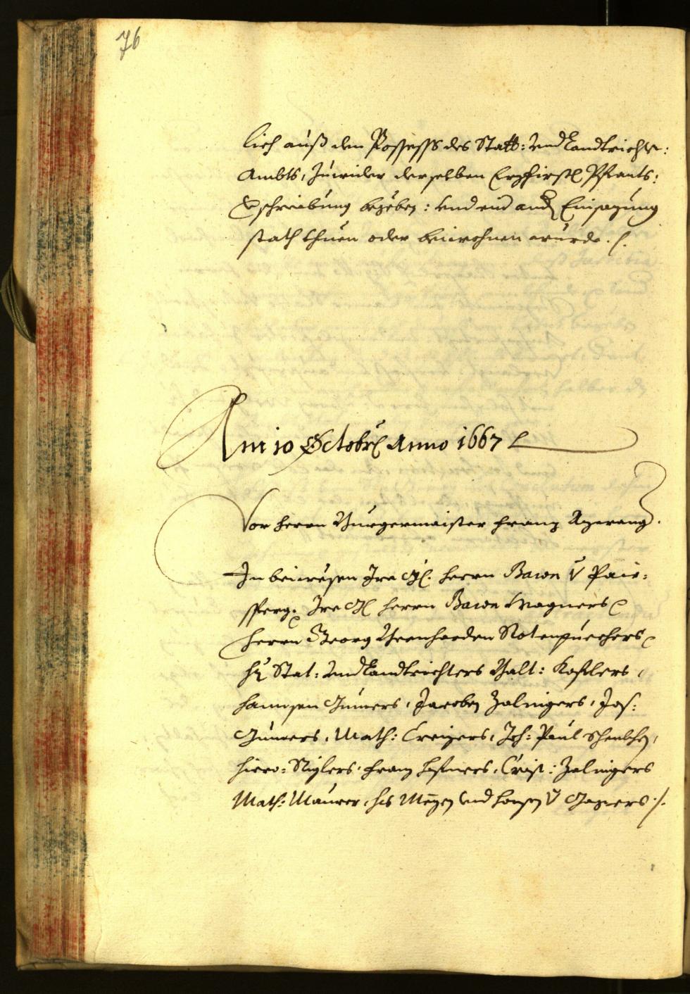 Stadtarchiv Bozen - BOhisto Ratsprotokoll 1667 