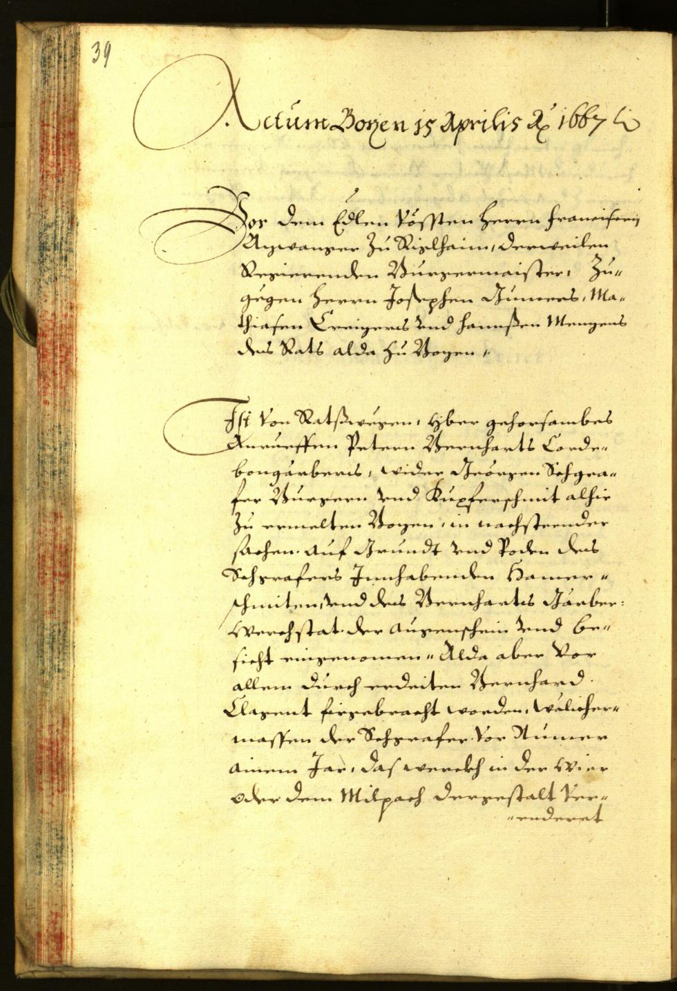 Civic Archives of Bozen-Bolzano - BOhisto Minutes of the council 1667 