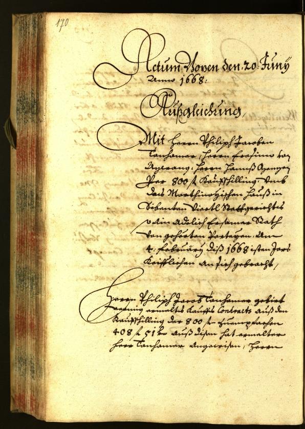 Stadtarchiv Bozen - BOhisto Ratsprotokoll 1668 