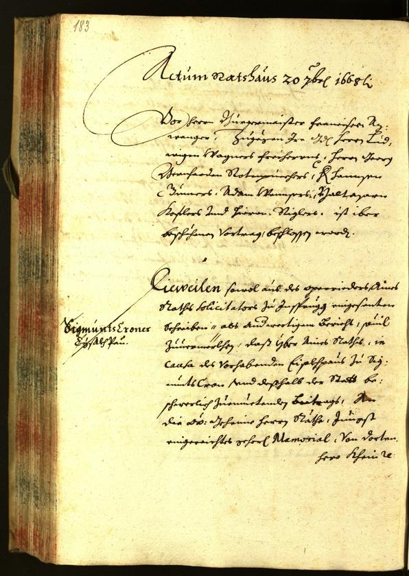 Archivio Storico della Città di Bolzano - BOhisto protocollo consiliare 1668 