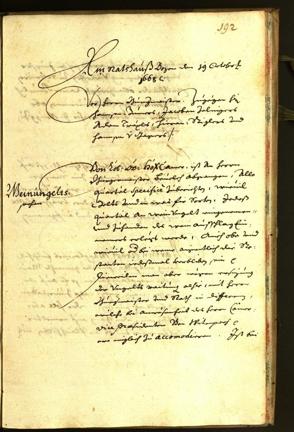 Civic Archives of Bozen-Bolzano - BOhisto Minutes of the council 1668 