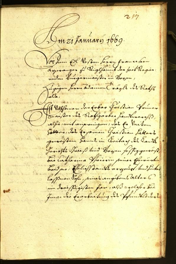 Civic Archives of Bozen-Bolzano - BOhisto Minutes of the council 1668 