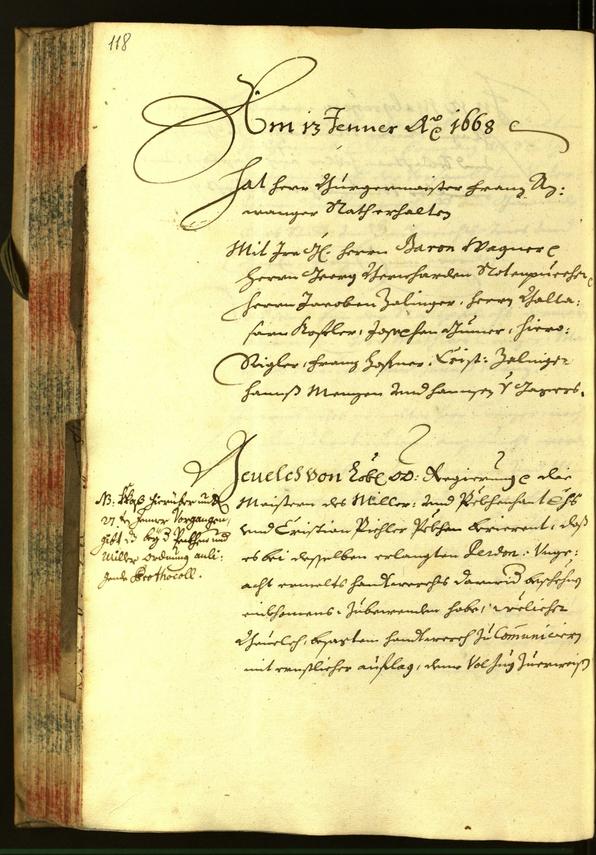 Civic Archives of Bozen-Bolzano - BOhisto Minutes of the council 1668 