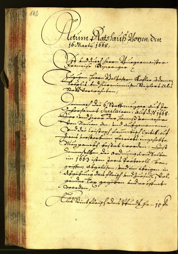 Civic Archives of Bozen-Bolzano - BOhisto Minutes of the council 1668 