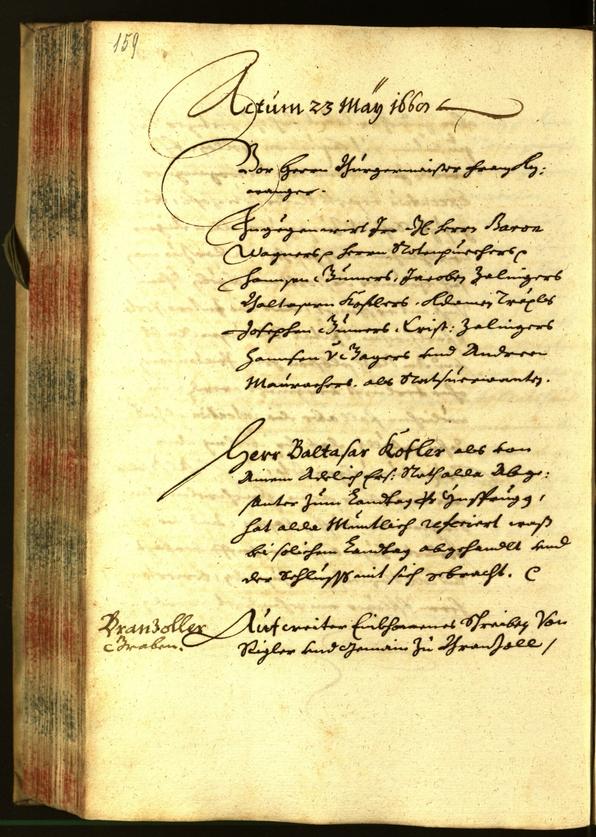 Stadtarchiv Bozen - BOhisto Ratsprotokoll 1668 