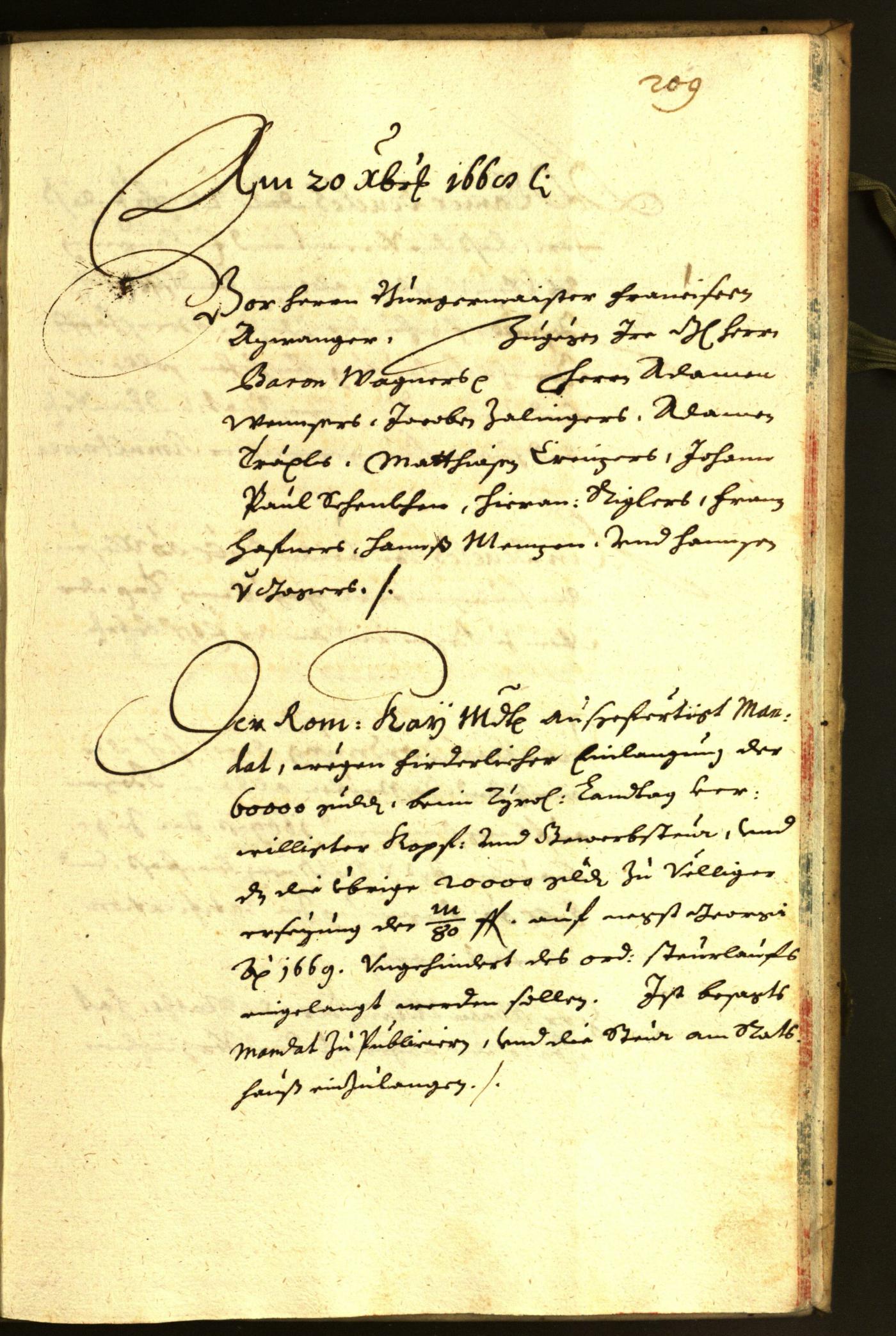 Stadtarchiv Bozen - BOhisto Ratsprotokoll 1668 