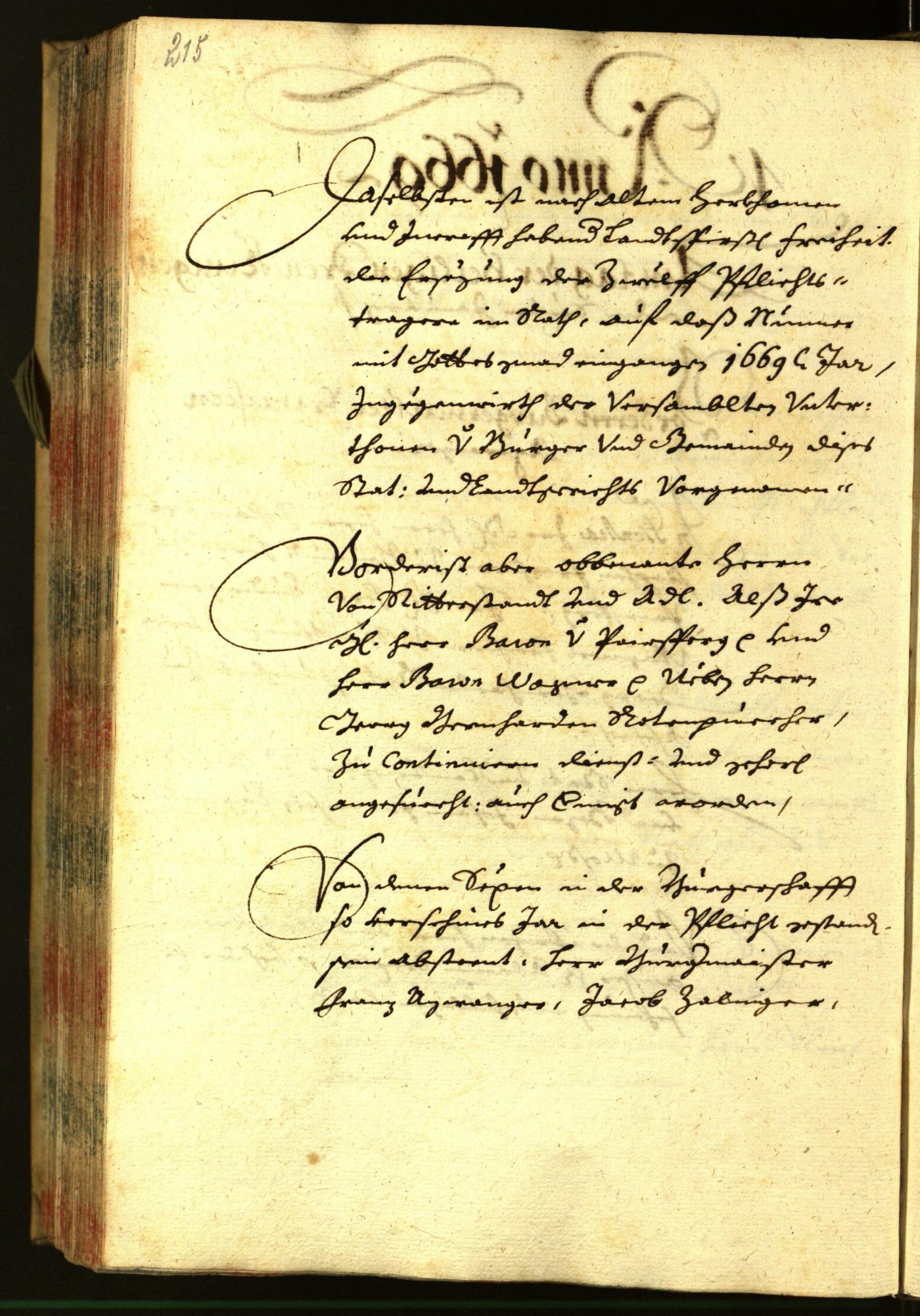 Stadtarchiv Bozen - BOhisto Ratsprotokoll 1668 