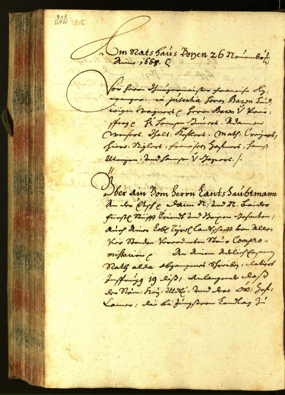 Civic Archives of Bozen-Bolzano - BOhisto Minutes of the council 1668 