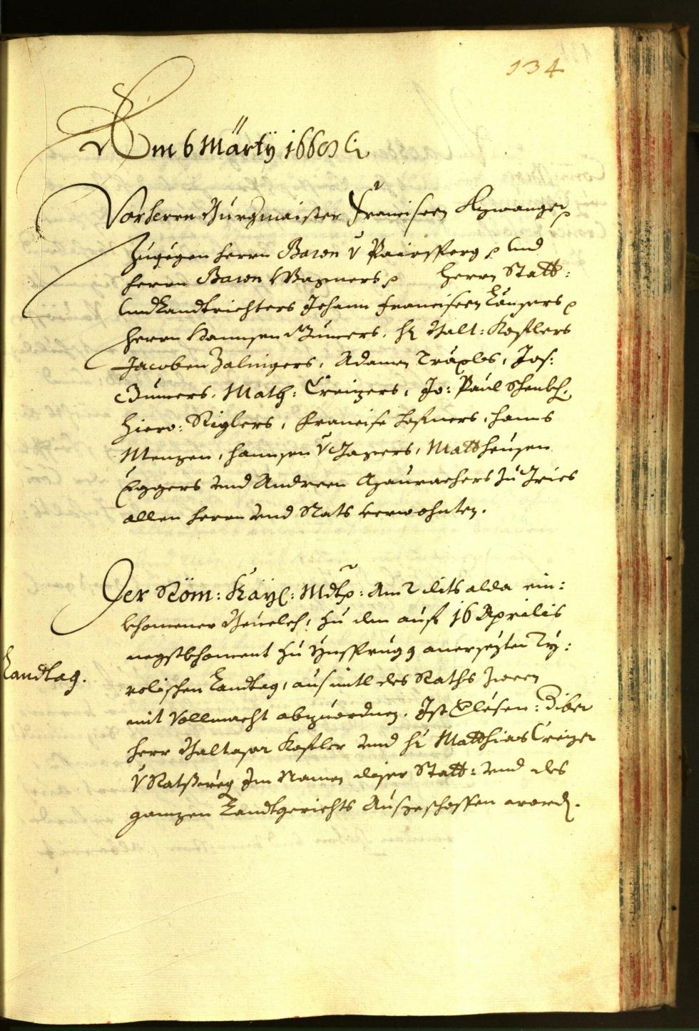 Stadtarchiv Bozen - BOhisto Ratsprotokoll 1668 
