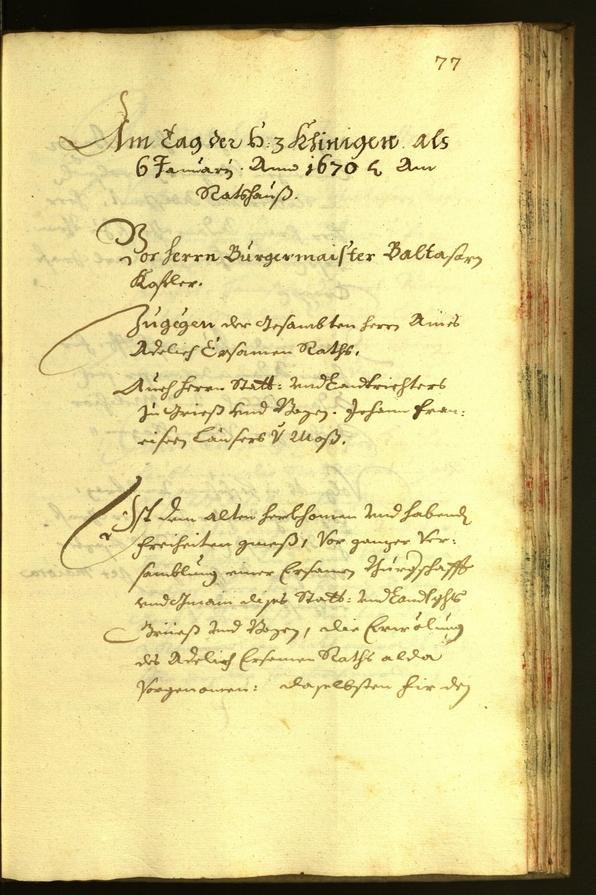 Stadtarchiv Bozen - BOhisto Ratsprotokoll 1669 