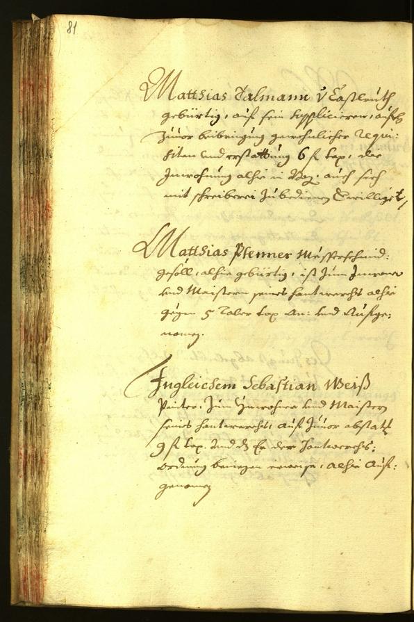 Stadtarchiv Bozen - BOhisto Ratsprotokoll 1669 