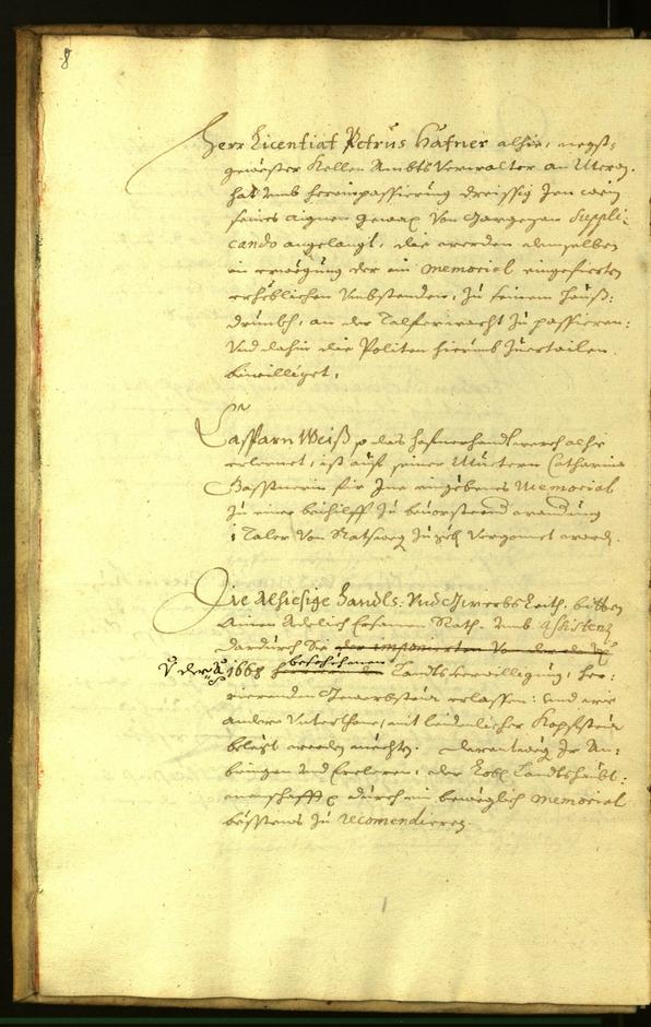 Stadtarchiv Bozen - BOhisto Ratsprotokoll 1669 