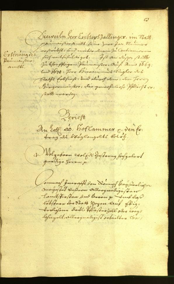 Stadtarchiv Bozen - BOhisto Ratsprotokoll 1669 