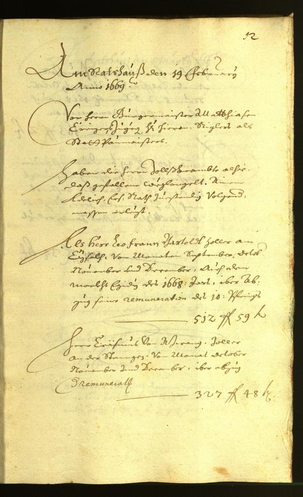 Stadtarchiv Bozen - BOhisto Ratsprotokoll 1669 