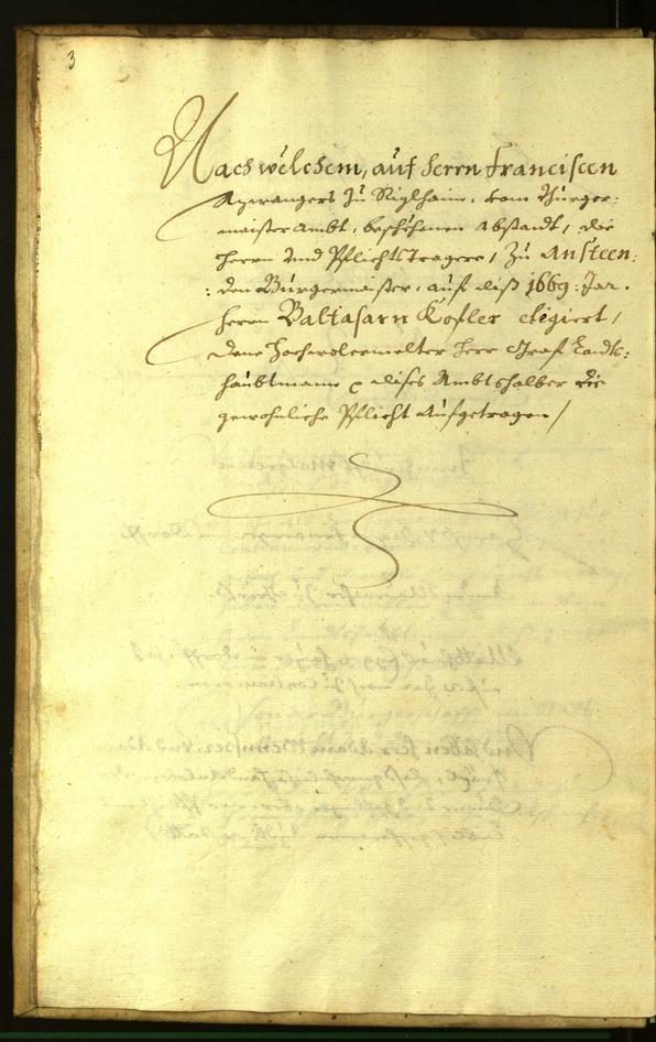 Stadtarchiv Bozen - BOhisto Ratsprotokoll 1669 