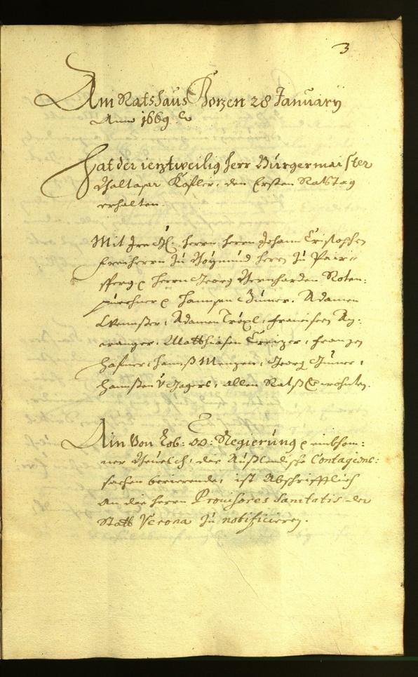 Civic Archives of Bozen-Bolzano - BOhisto Minutes of the council 1669 