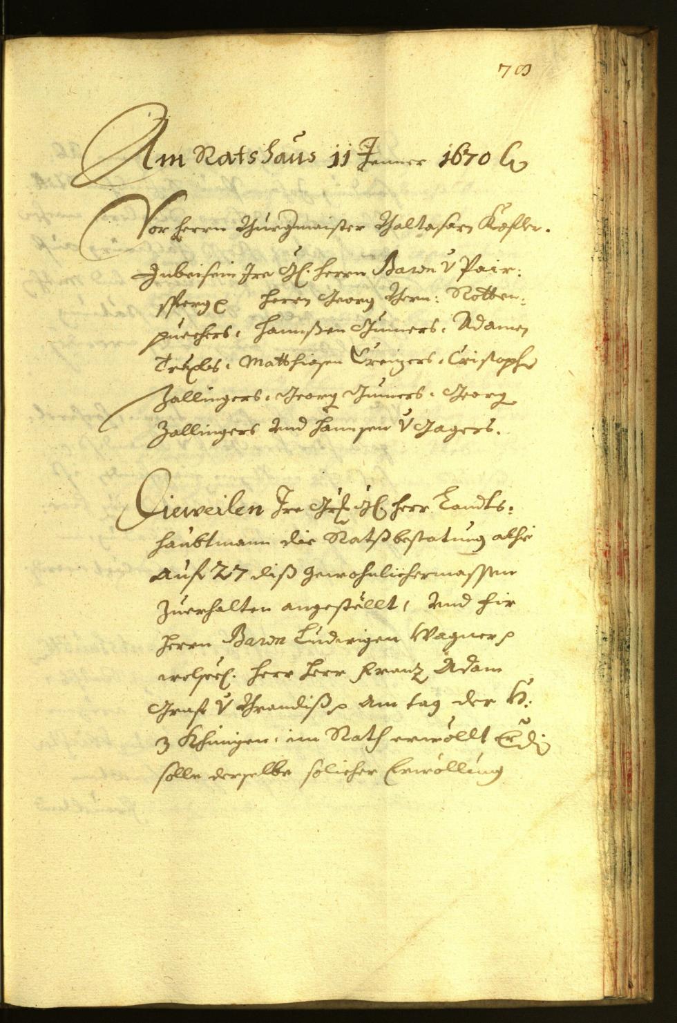 Stadtarchiv Bozen - BOhisto Ratsprotokoll 1669 