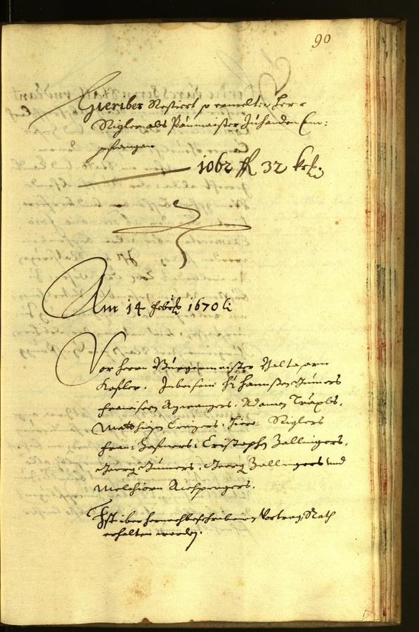 Stadtarchiv Bozen - BOhisto Ratsprotokoll 1670 