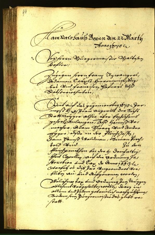 Civic Archives of Bozen-Bolzano - BOhisto Minutes of the council 1670 