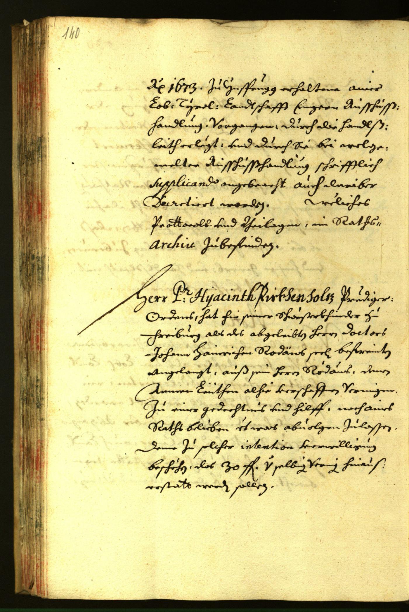 Stadtarchiv Bozen - BOhisto Ratsprotokoll 1670 