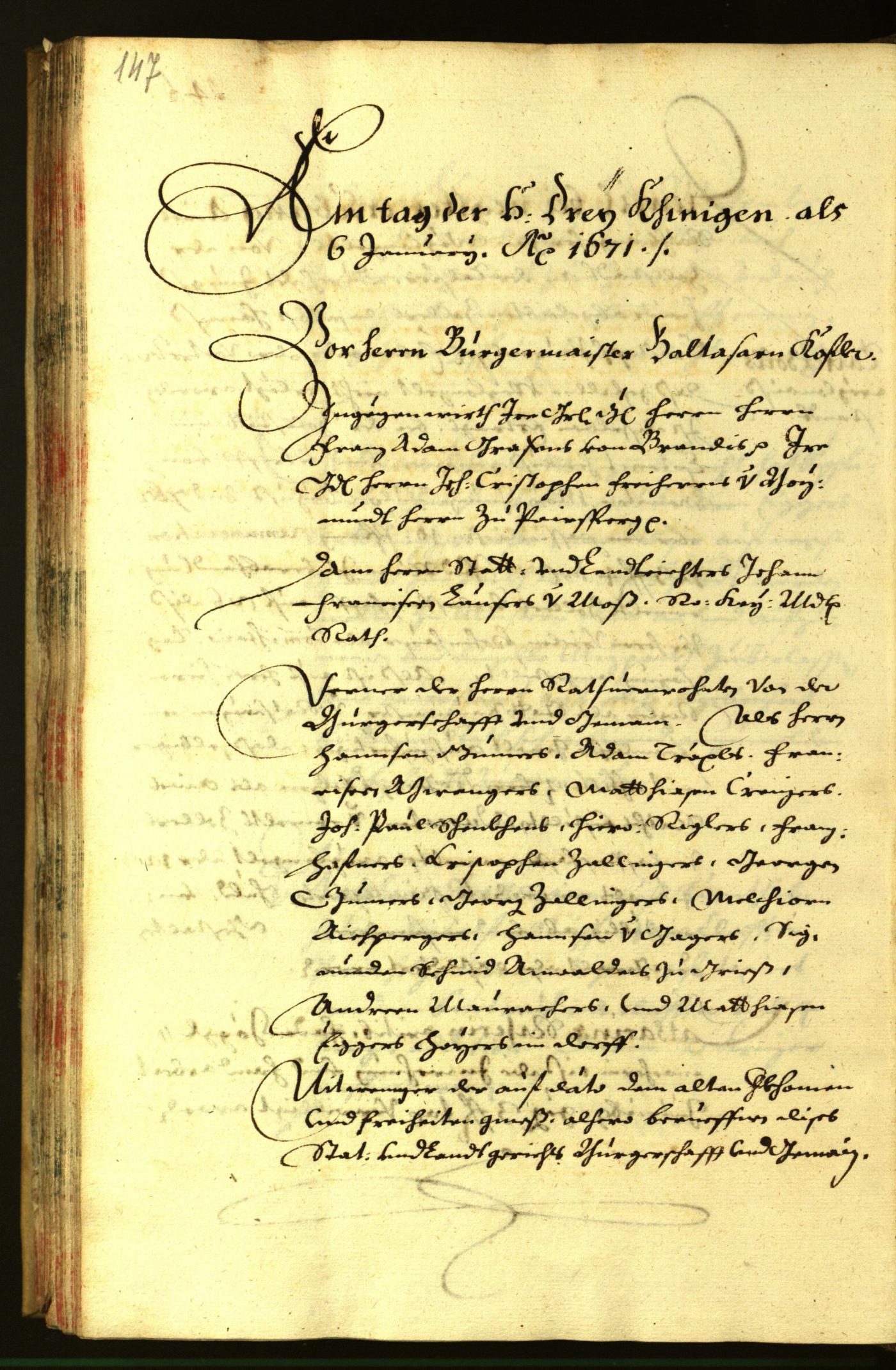 Stadtarchiv Bozen - BOhisto Ratsprotokoll 1670 