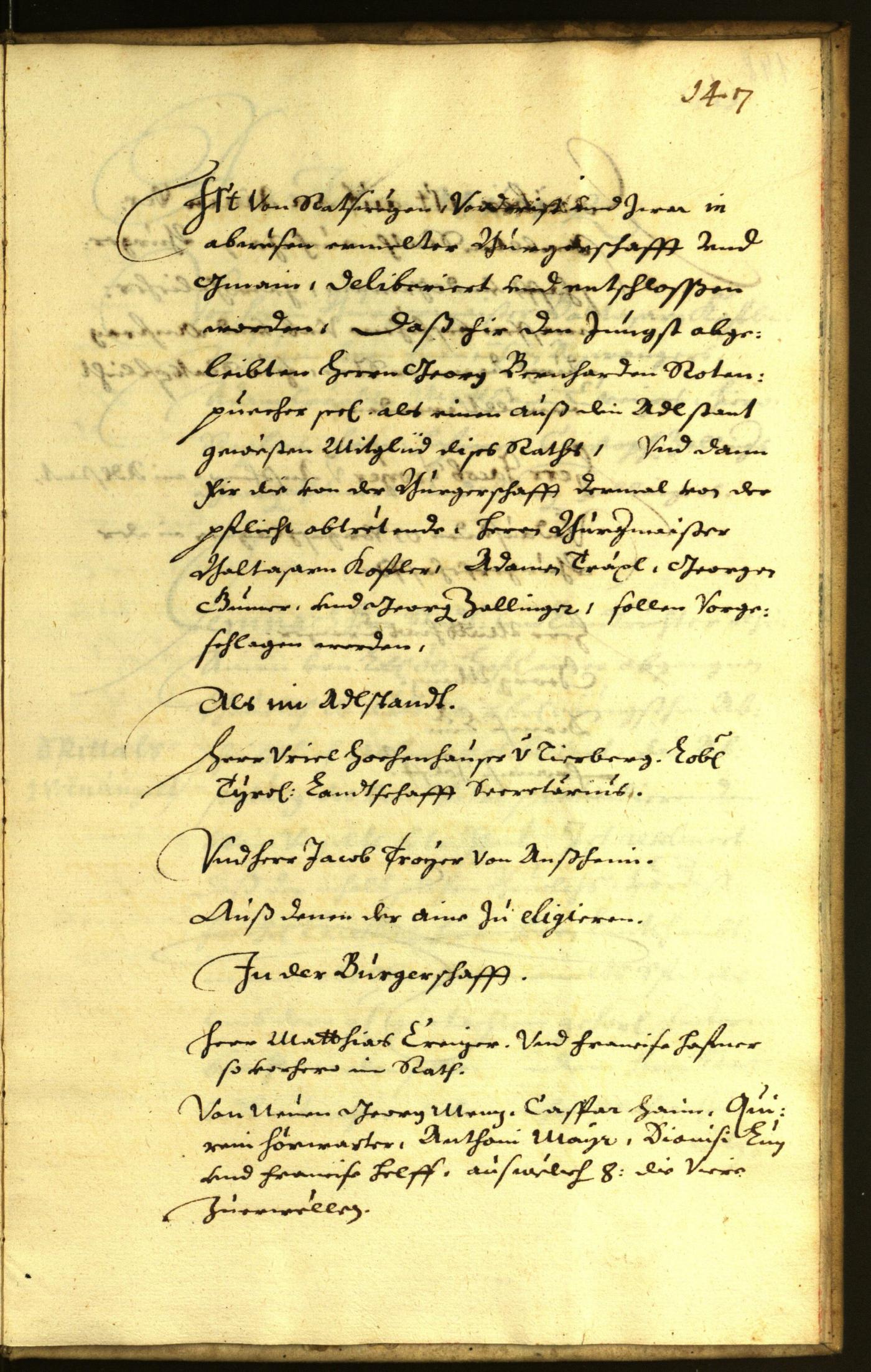 Stadtarchiv Bozen - BOhisto Ratsprotokoll 1670 