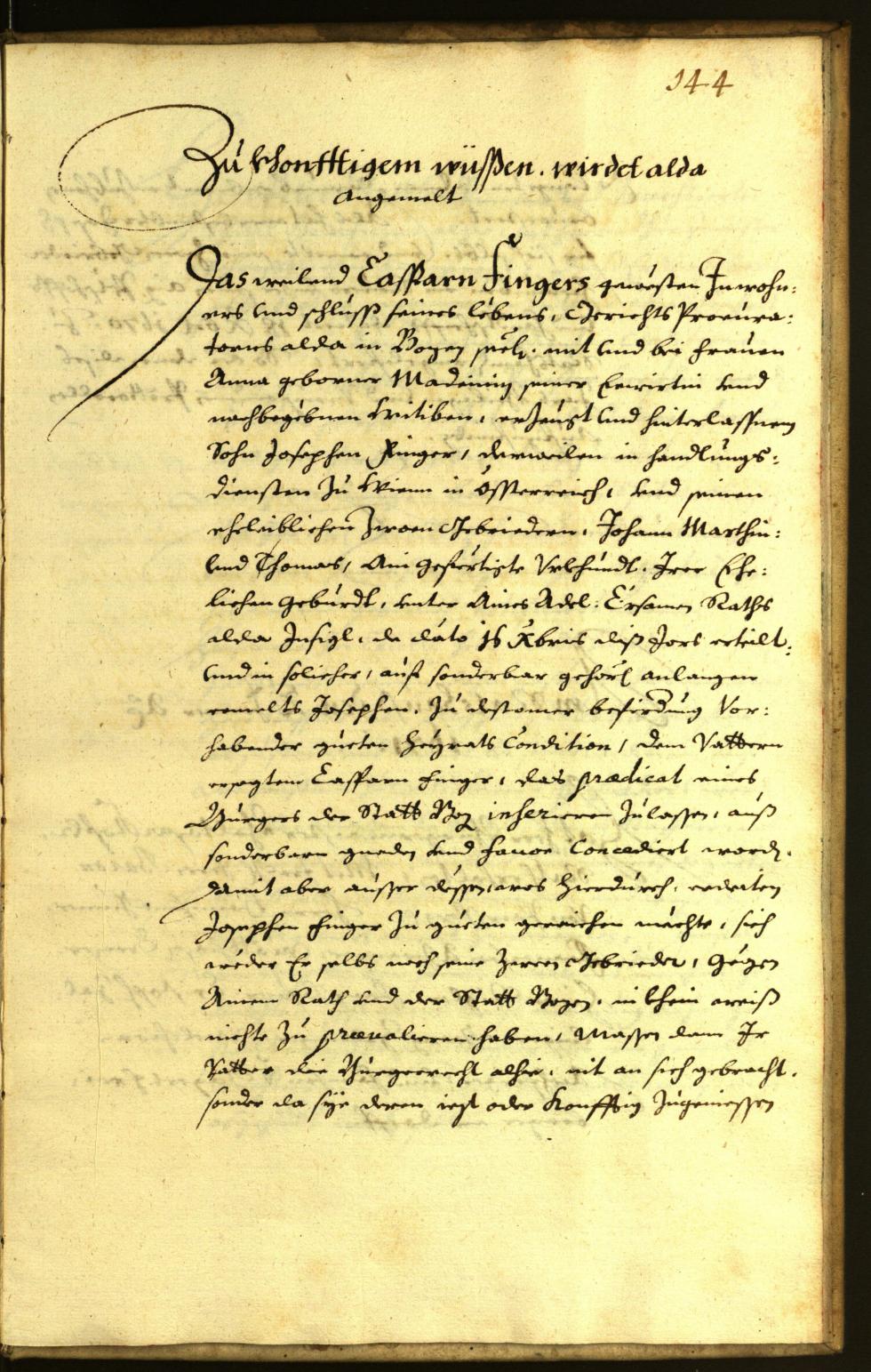 Stadtarchiv Bozen - BOhisto Ratsprotokoll 1670 