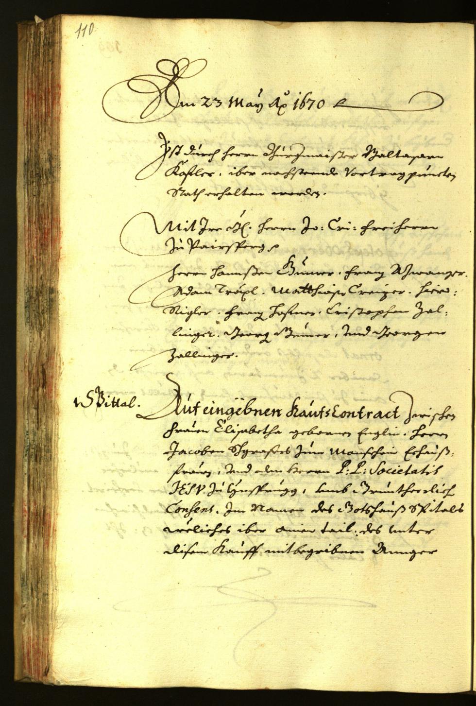 Stadtarchiv Bozen - BOhisto Ratsprotokoll 1670 