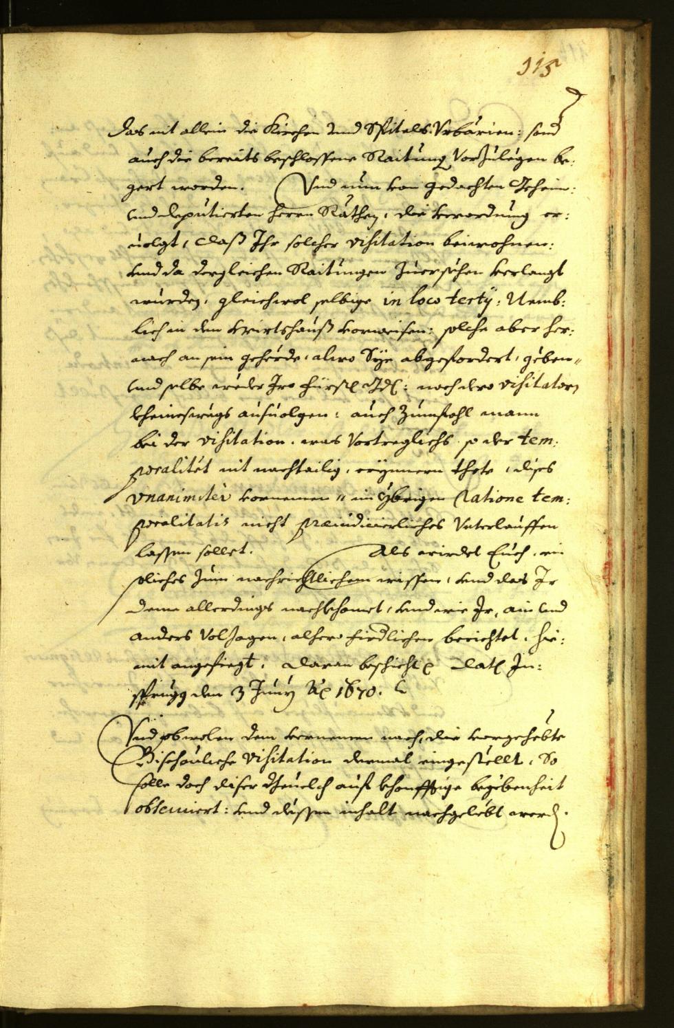 Stadtarchiv Bozen - BOhisto Ratsprotokoll 1670 