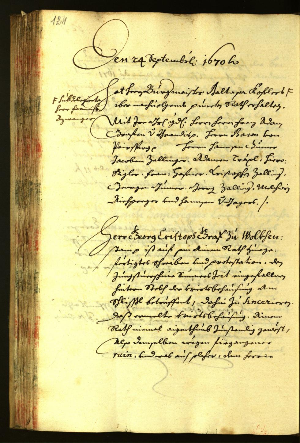 Stadtarchiv Bozen - BOhisto Ratsprotokoll 1670 