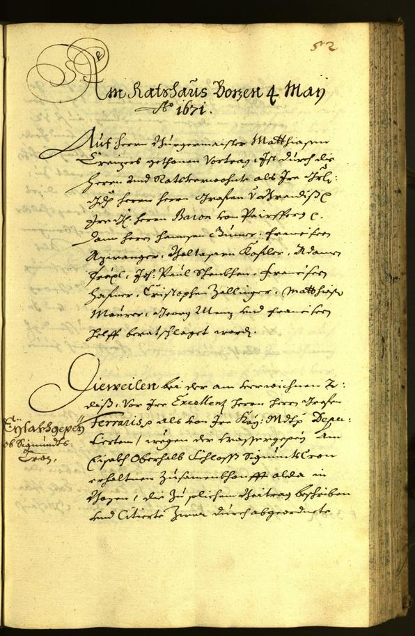 Civic Archives of Bozen-Bolzano - BOhisto Minutes of the council 1671 