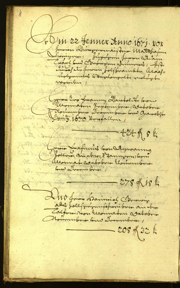 Stadtarchiv Bozen - BOhisto Ratsprotokoll 1671 