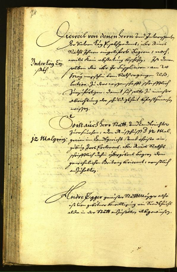 Stadtarchiv Bozen - BOhisto Ratsprotokoll 1671 