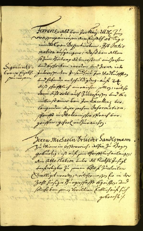 Stadtarchiv Bozen - BOhisto Ratsprotokoll 1671 