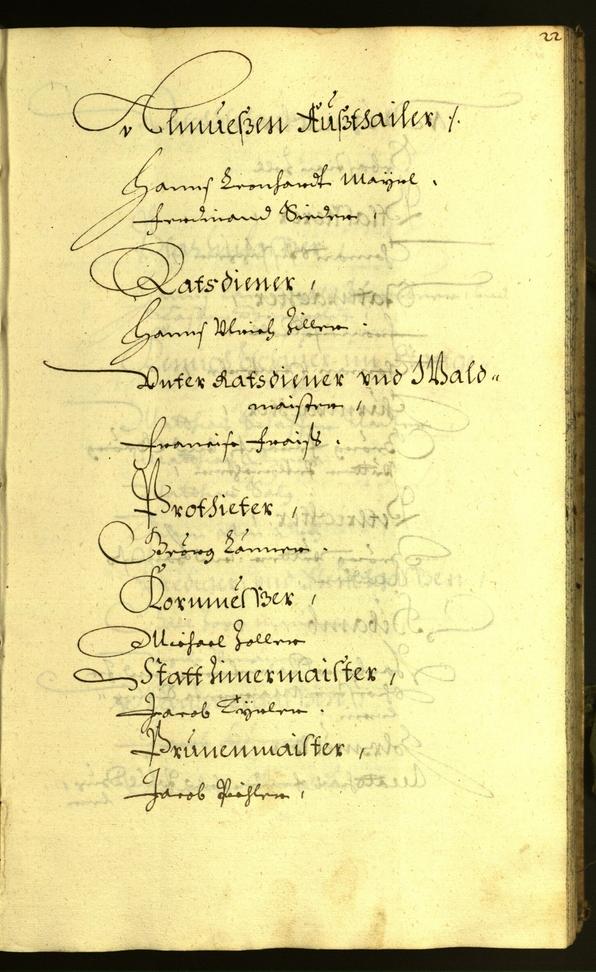 Stadtarchiv Bozen - BOhisto Ratsprotokoll 1671 