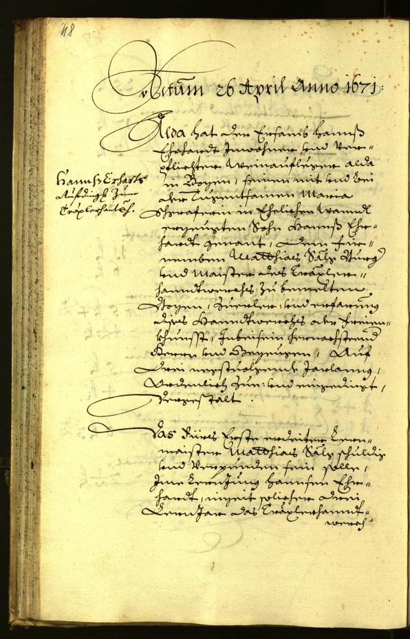 Archivio Storico della Città di Bolzano - BOhisto protocollo consiliare 1671 