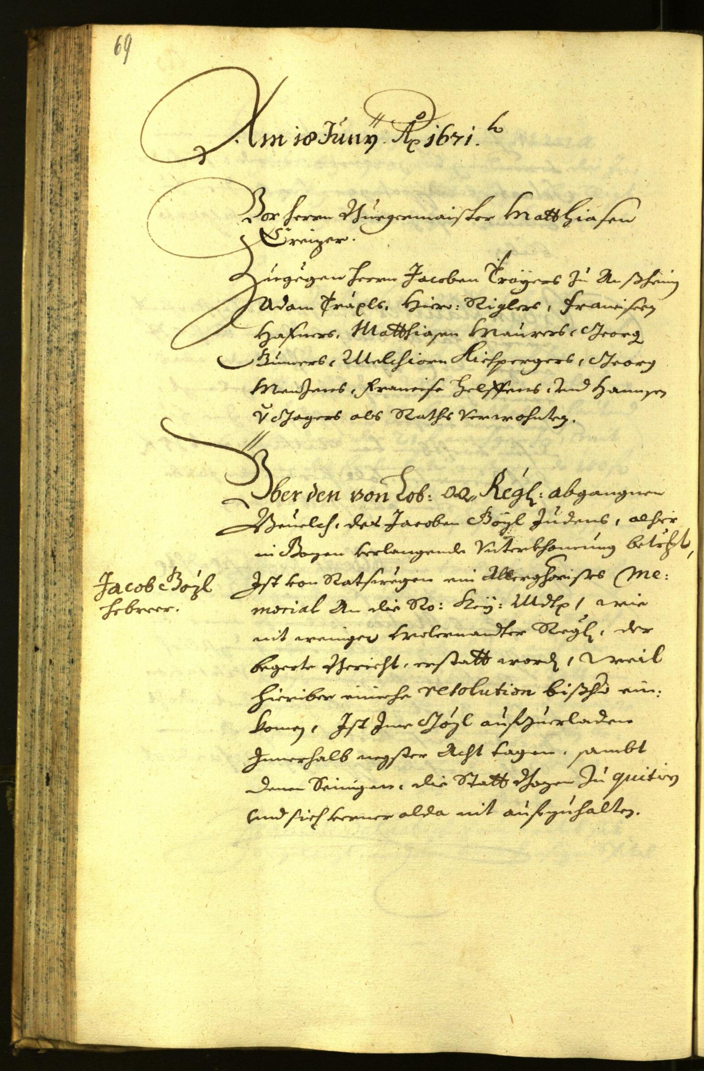 Civic Archives of Bozen-Bolzano - BOhisto Minutes of the council 1671 