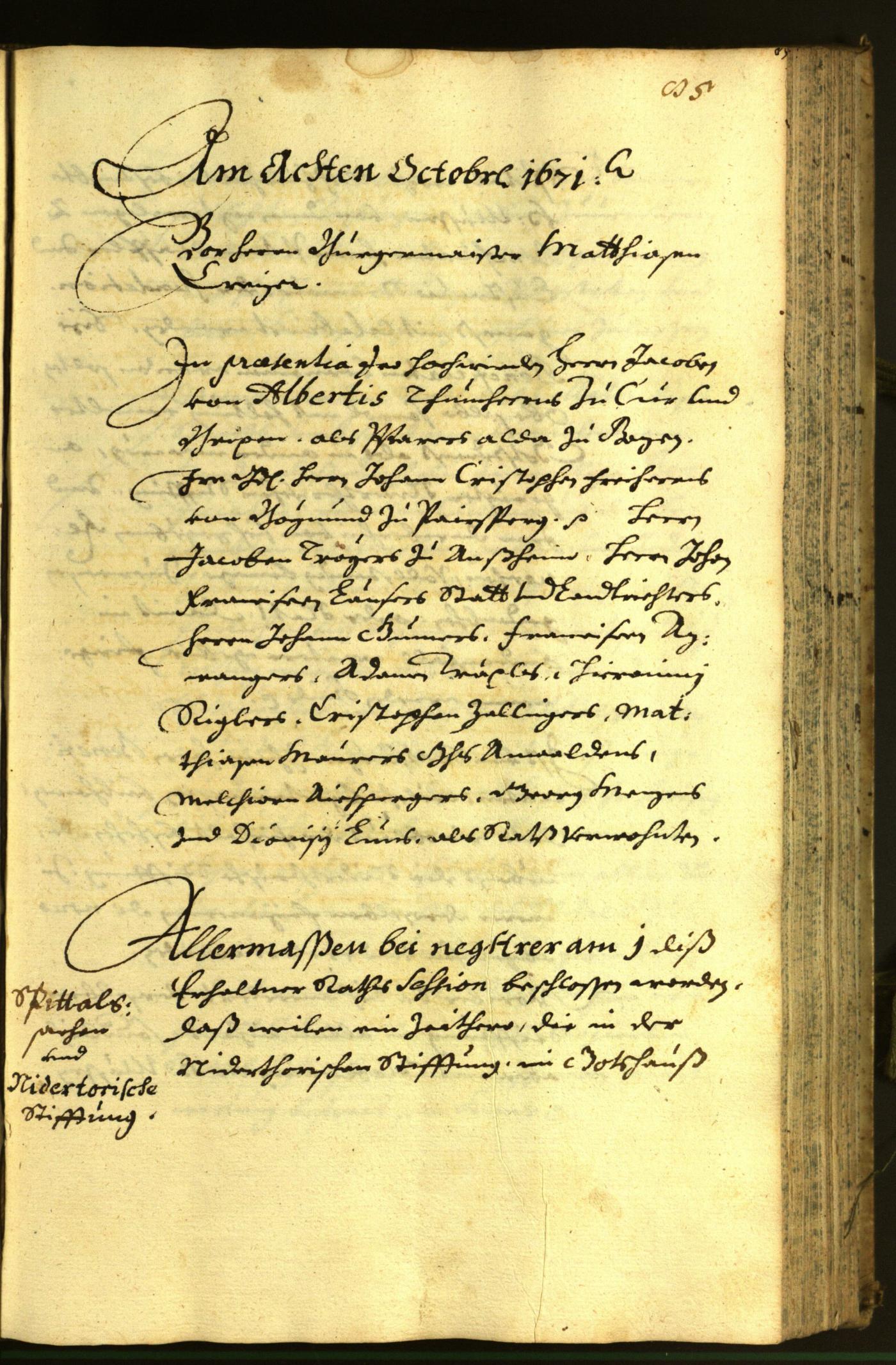 Civic Archives of Bozen-Bolzano - BOhisto Minutes of the council 1671 