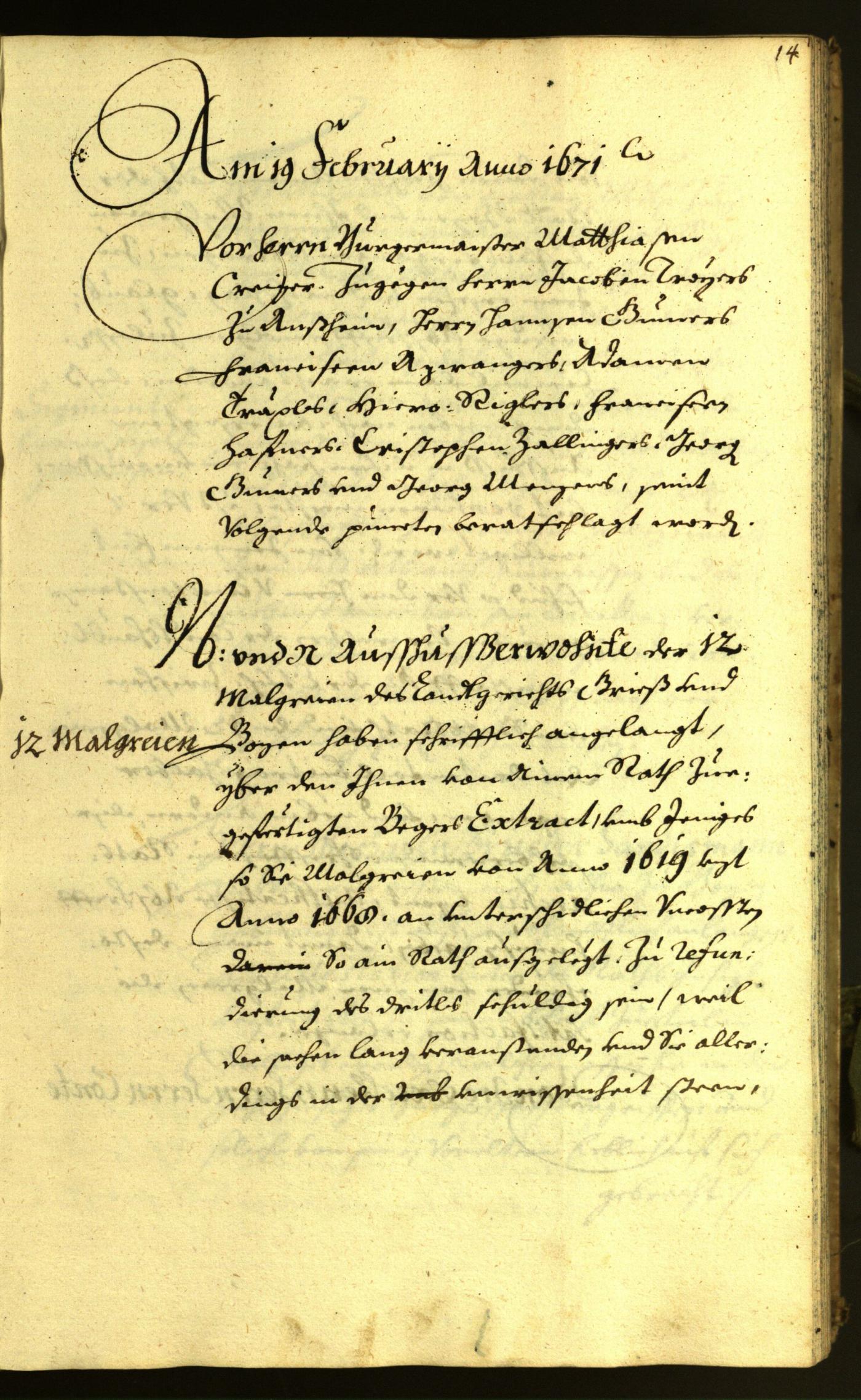 Civic Archives of Bozen-Bolzano - BOhisto Minutes of the council 1671 