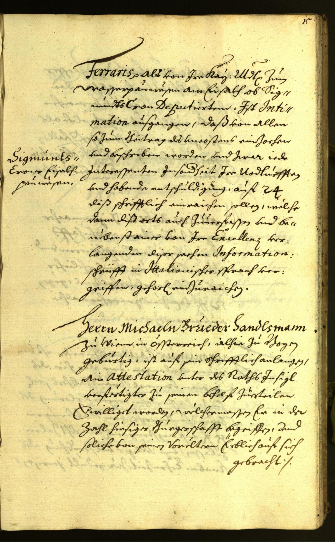 Stadtarchiv Bozen - BOhisto Ratsprotokoll 1671 