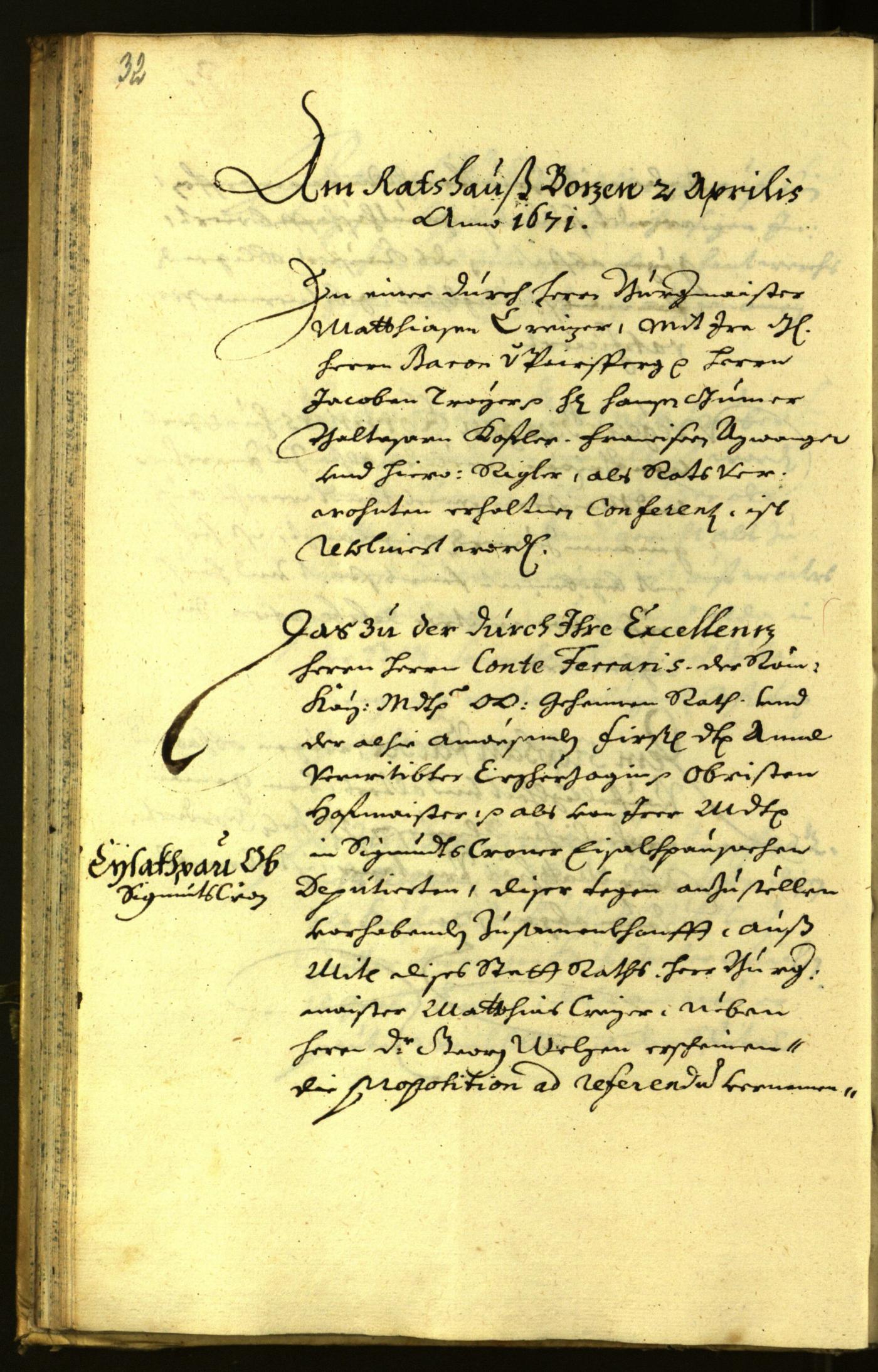 Civic Archives of Bozen-Bolzano - BOhisto Minutes of the council 1671 