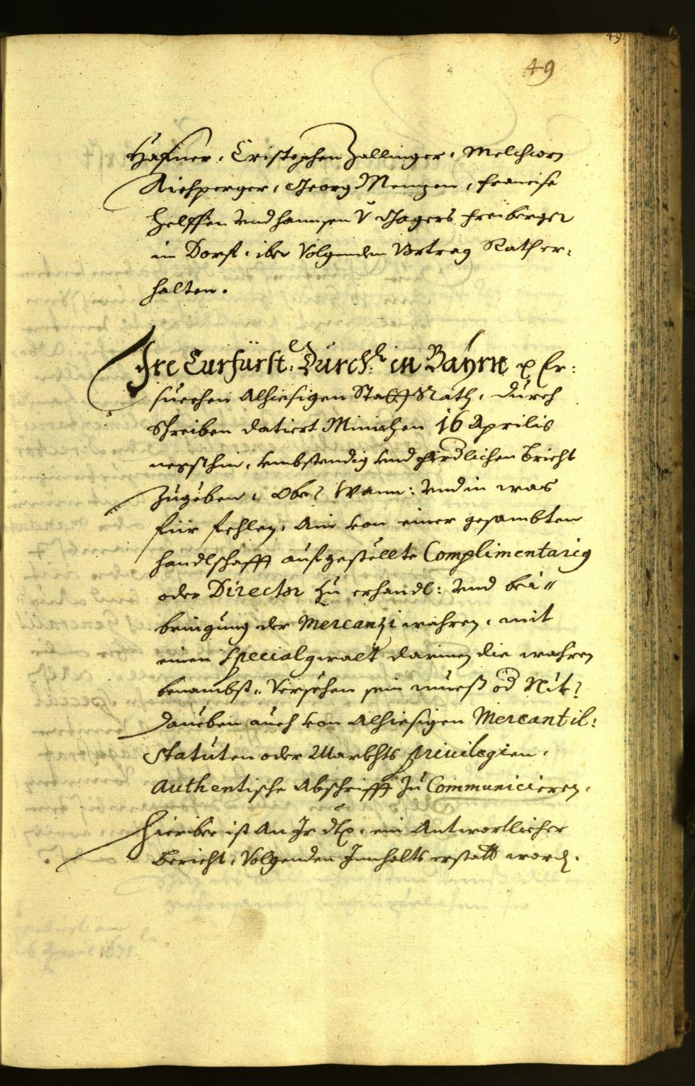 Stadtarchiv Bozen - BOhisto Ratsprotokoll 1671 