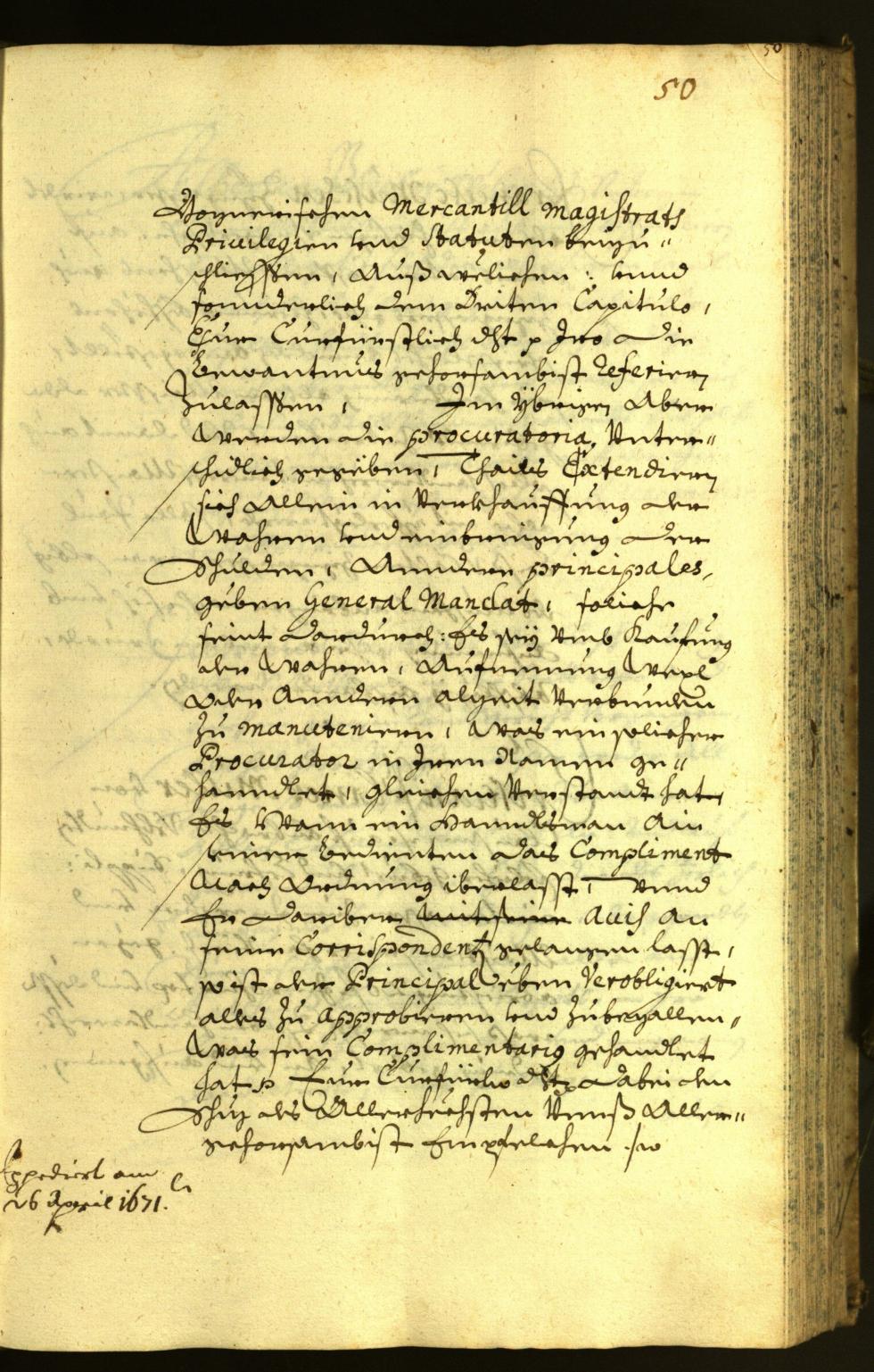 Stadtarchiv Bozen - BOhisto Ratsprotokoll 1671 