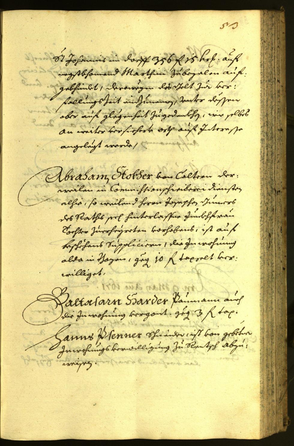 Stadtarchiv Bozen - BOhisto Ratsprotokoll 1671 