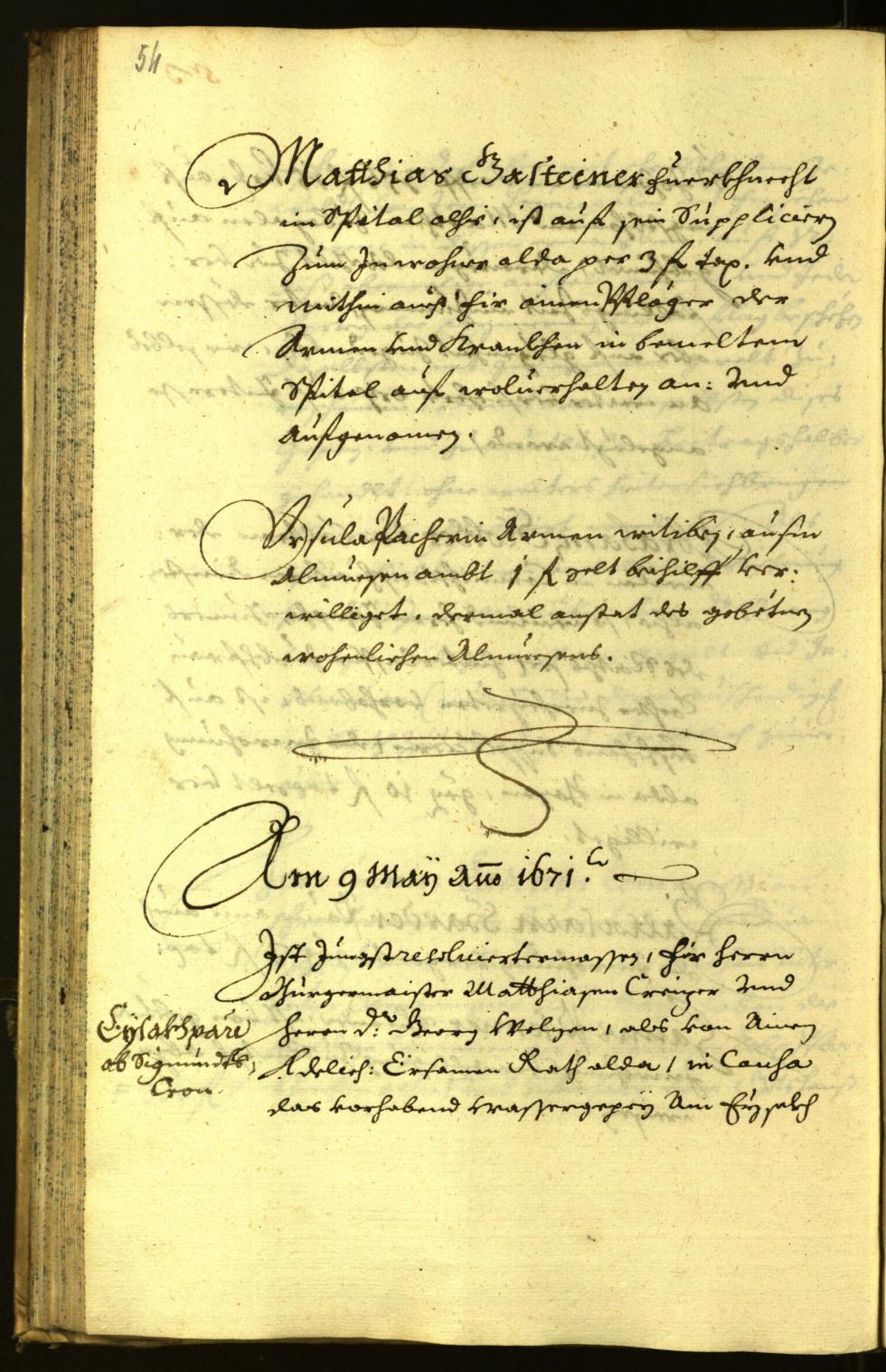 Stadtarchiv Bozen - BOhisto Ratsprotokoll 1671 