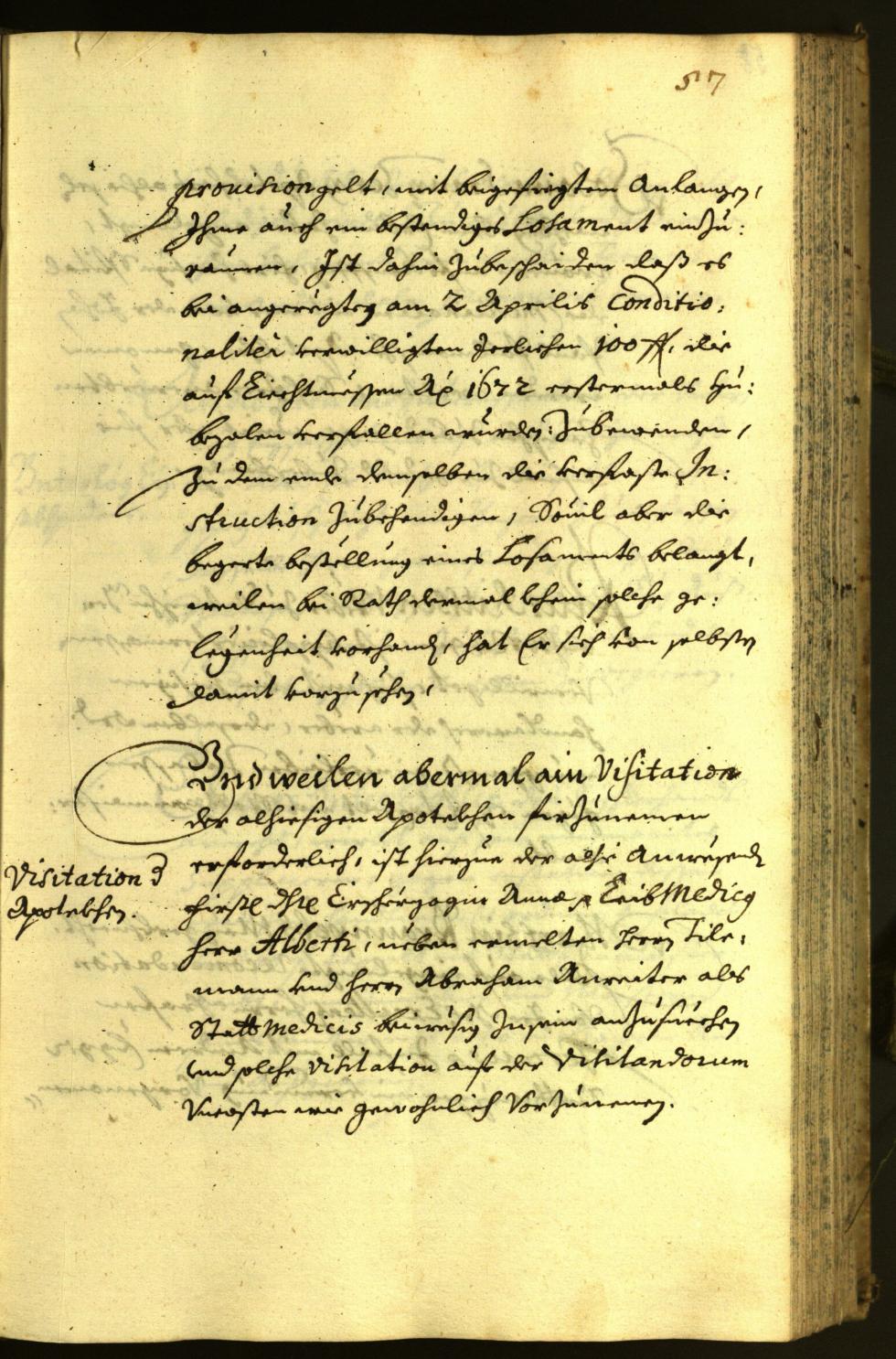 Stadtarchiv Bozen - BOhisto Ratsprotokoll 1671 