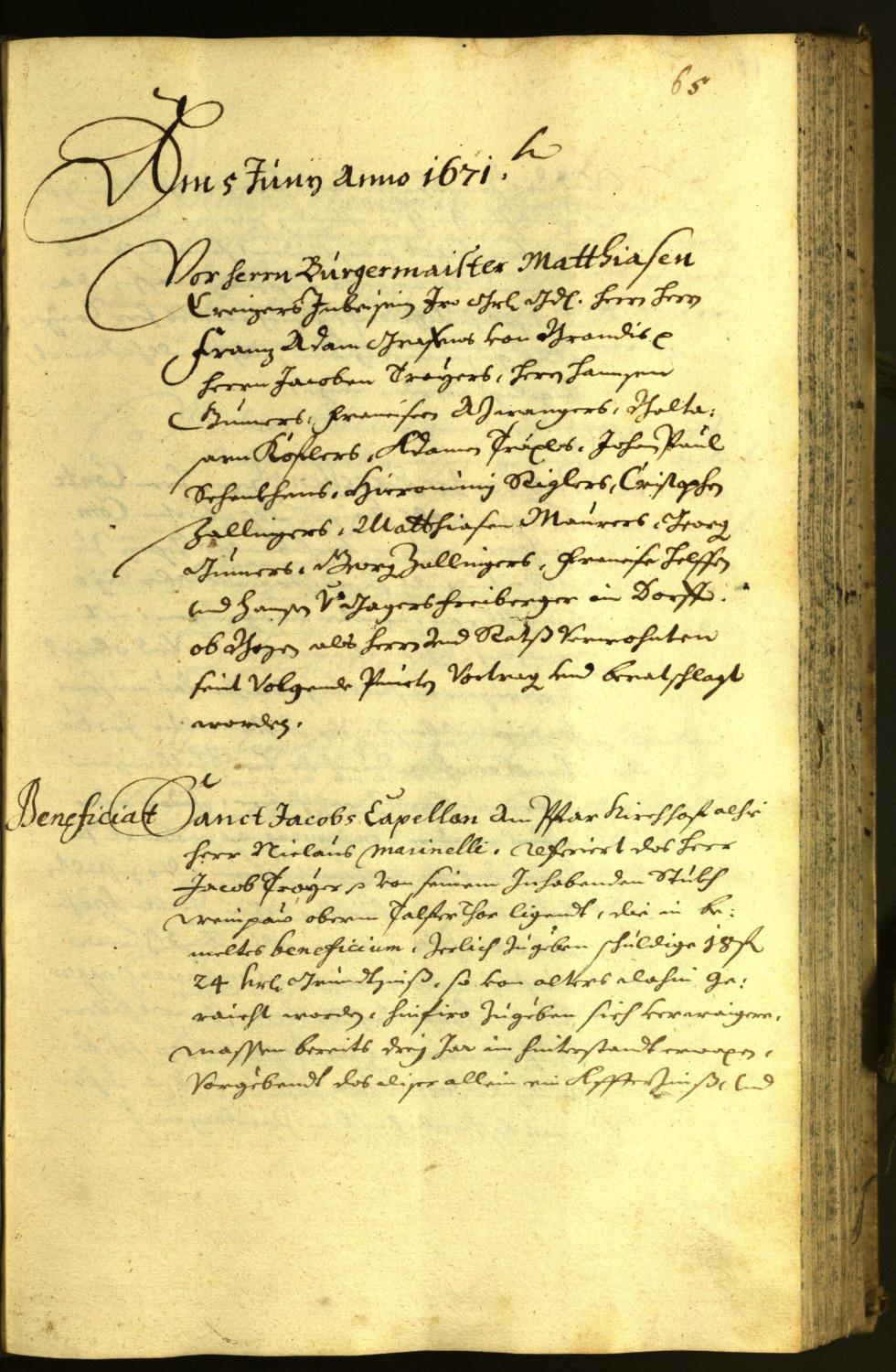 Archivio Storico della Città di Bolzano - BOhisto protocollo consiliare 1671 