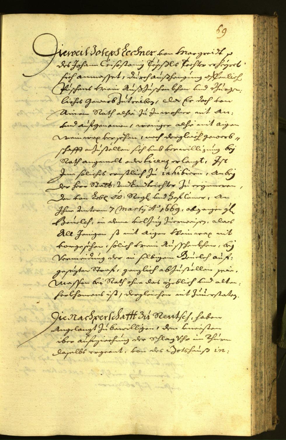 Stadtarchiv Bozen - BOhisto Ratsprotokoll 1671 